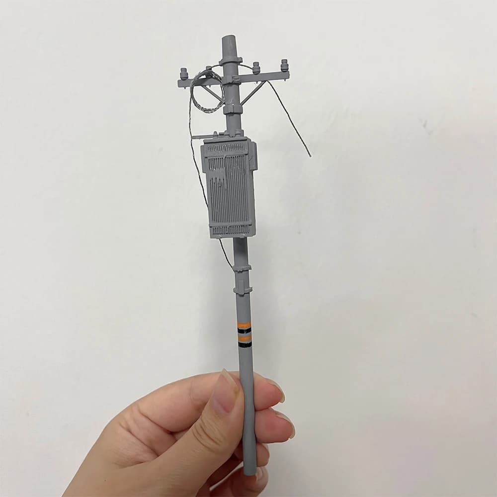 Poteau de ligne électrique Miniature à l'échelle 1/64, modèle de bricolage, maison de ville, Train f