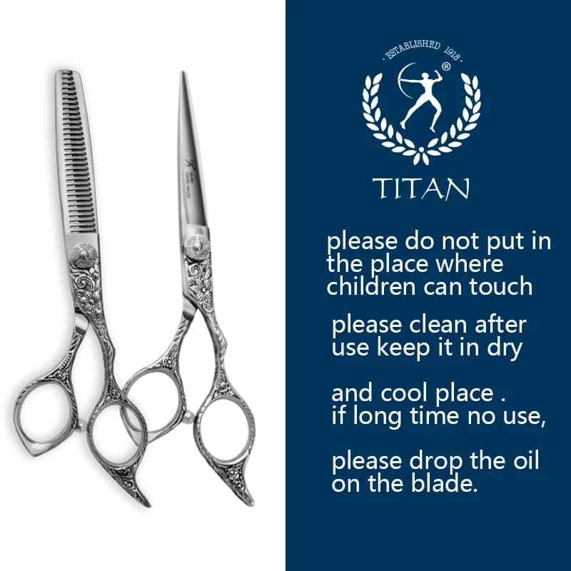 Titan japonais 440 acier 6 pouces ciseaux de coiffure professionnels pour la coupe de barbier, cisai