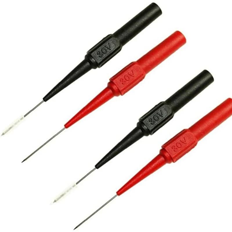 4 pièces 30V outils de Diagnostic multimètre Test plomb extension dos Piercing aiguille pointe sonde