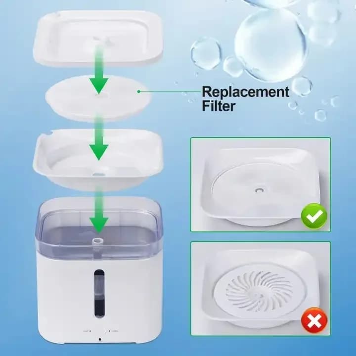 PETPeugeot-Fontaine à eau automatique pour animaux de compagnie, filtre 3.0, remplacement de la livr