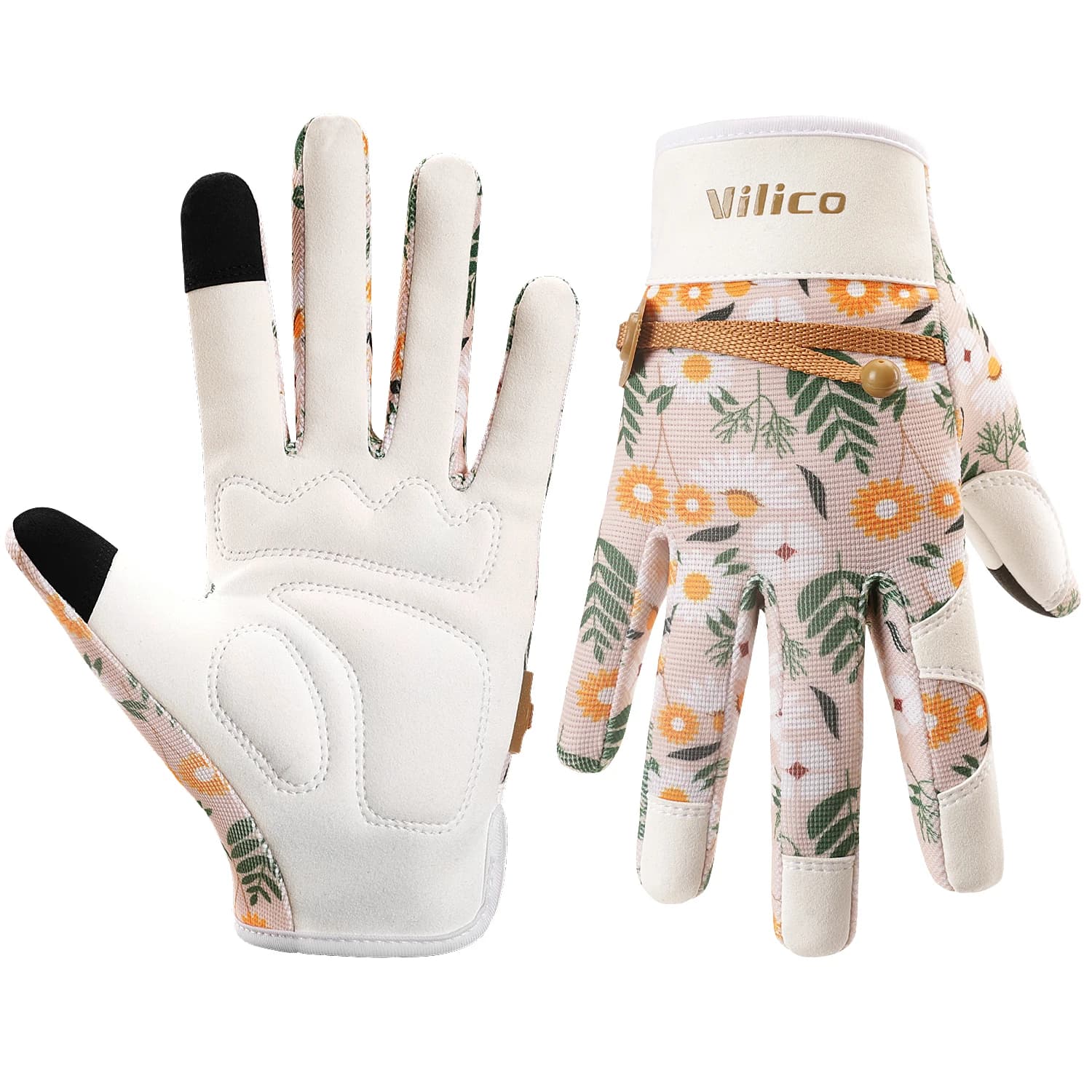 Vilico gants de jardinage pour femme, gants de jardin en cuir respirant pour femme, le meilleur cade