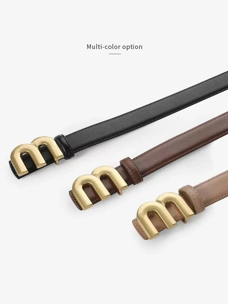 Ceinture à la mode pour femmes, boucle dorée de haute qualité, meilleure assortie avec une robe à ce