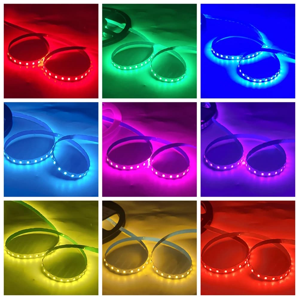 Guirxiété Lumineuse Pliable en Forme de S, DC 12V, 2835 SMD, 6mm de Largeur, 120LED/m, Flexible, DIY