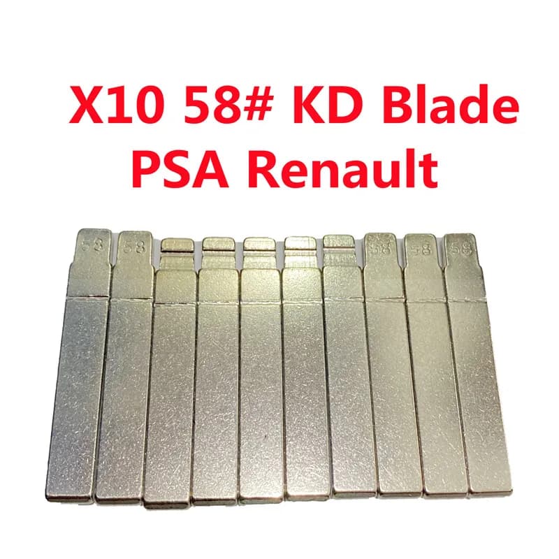 10 pièces/lot # Lame de clé télécommande de voiture 58 KD VA2, lame rabattable en métal pour citroën