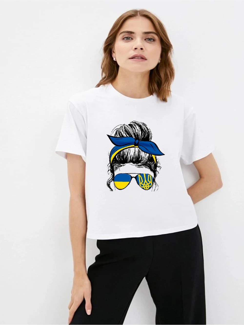 T-Shirt à manches tombantes pour filles, en coton, décontracté, avec motif imprimé, mode mon pays