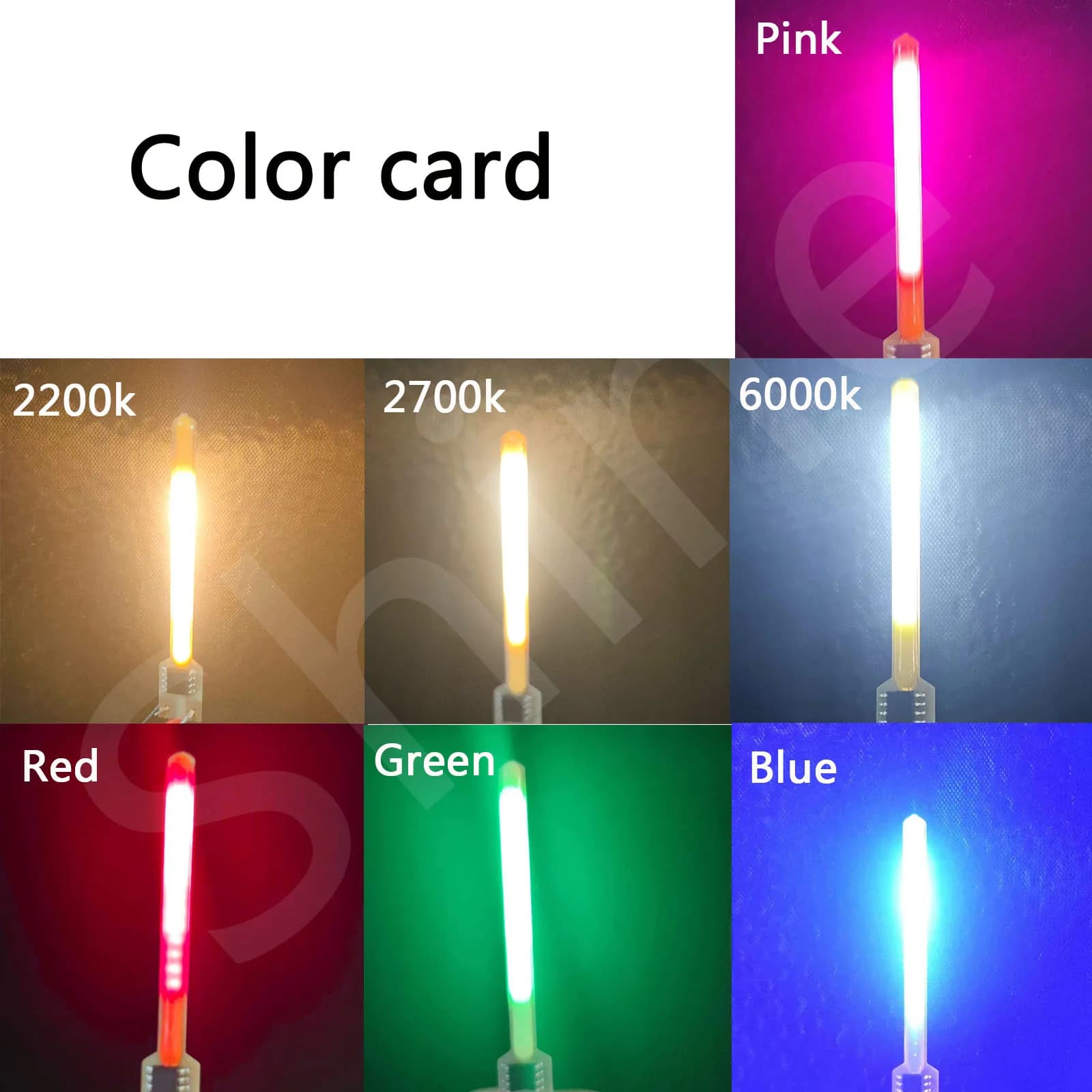 LED Cob pluie de météores lampe à eau courante DC 3V Diodes à Filament LED 2200k bleu rouge vert piè