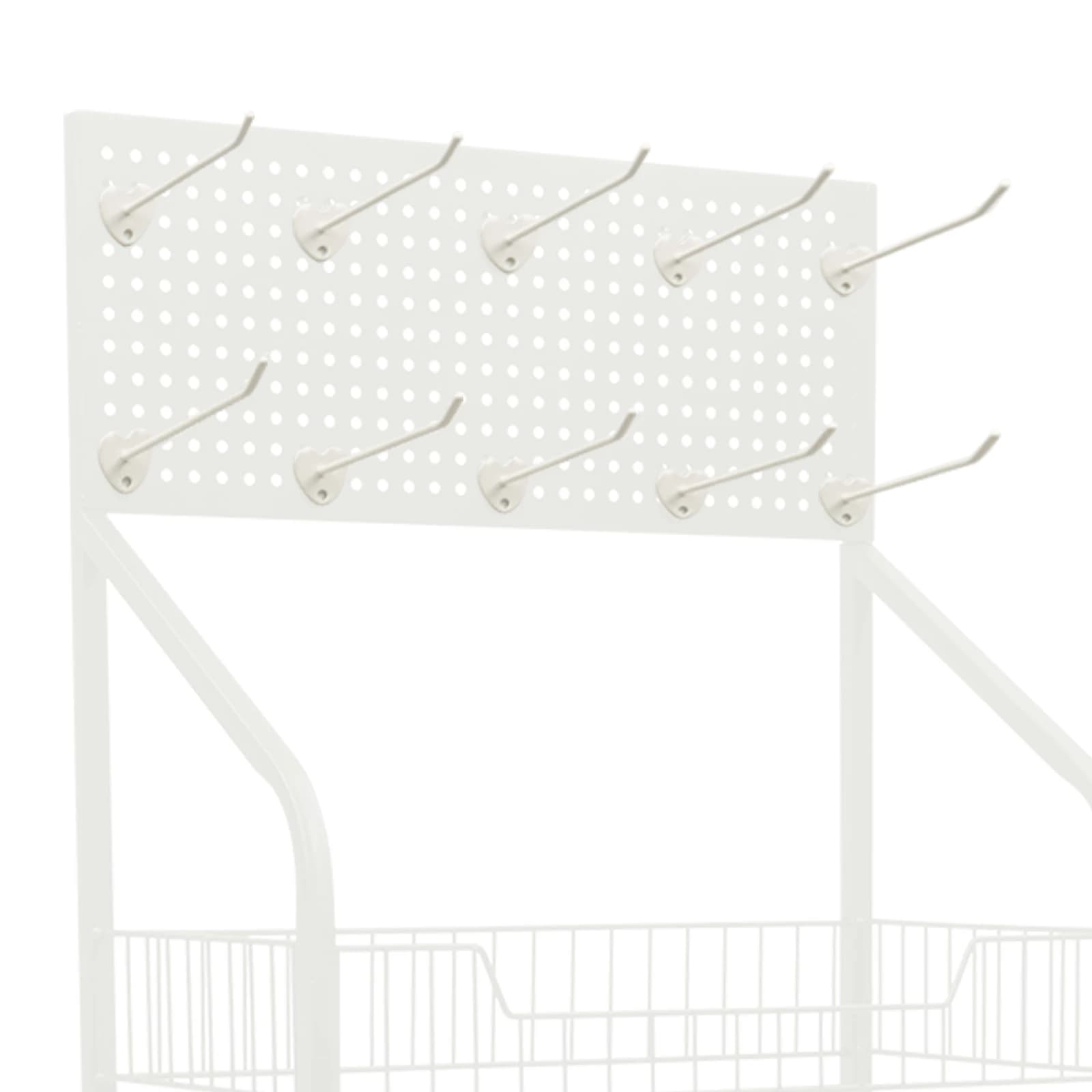 Présentoir de vente au détail T1, support de collation, présentoir de bonbons, panier blanc, chariot