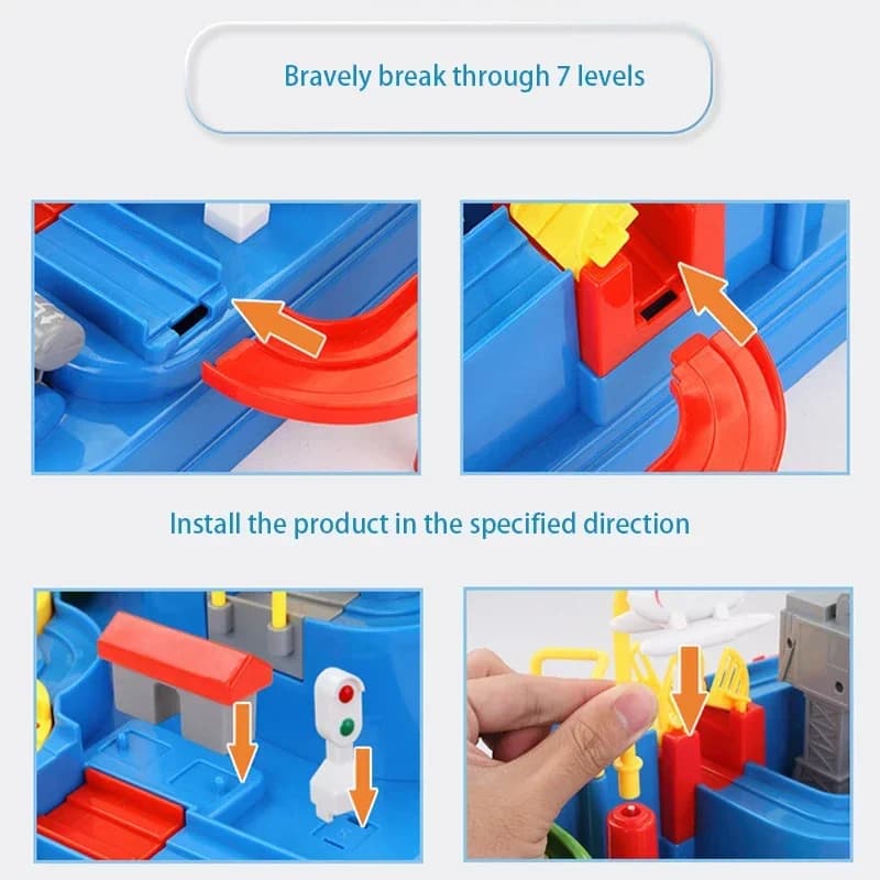 Modèle de voiture sur Rail de course, jouets éducatifs pour enfants, jeu d'aventure sur piste, cerve