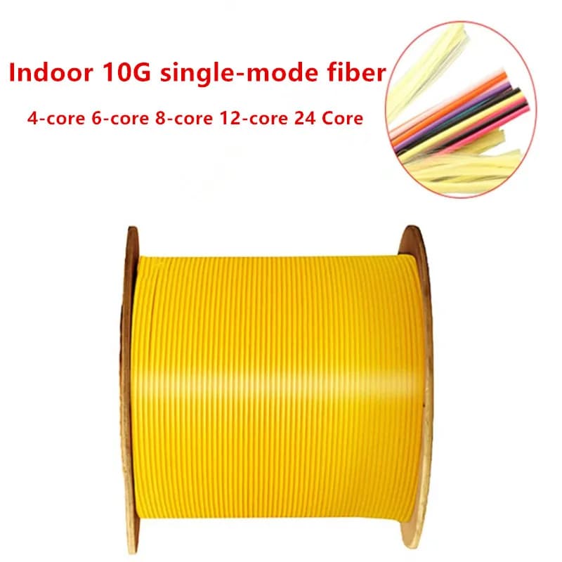 Câble Optique Intérieur, Câble à Fibre Optique Monomode GJFJV 4 Cœurs, 6 Cœurs, 8 Cœurs, 12 Cœurs, 2