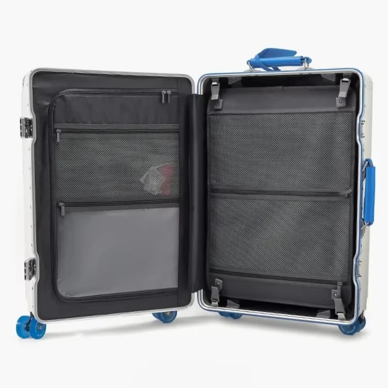 Valise à guidon large, bagage roulant, cadre en aluminium de grande capacité, boîtier de chariot ave