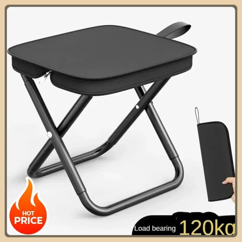 Tabouret de pêche ultra-léger, chaise pliante de camping pique-nique en plein air, siège de voyage p