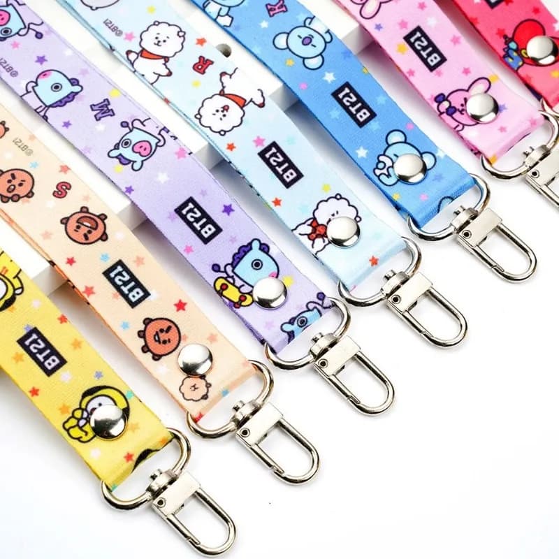 Lanière de téléphone BT21 Koya Shooky Tata Cooky Mang, créative, de haute qualité, imprimé anime car