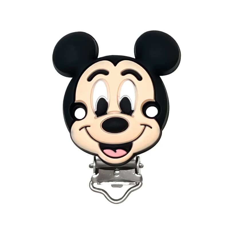 Clips de sucette en Silicone Disney Mickey Mouse, 3 pièces, pour bricolage, collier de dentition pou
