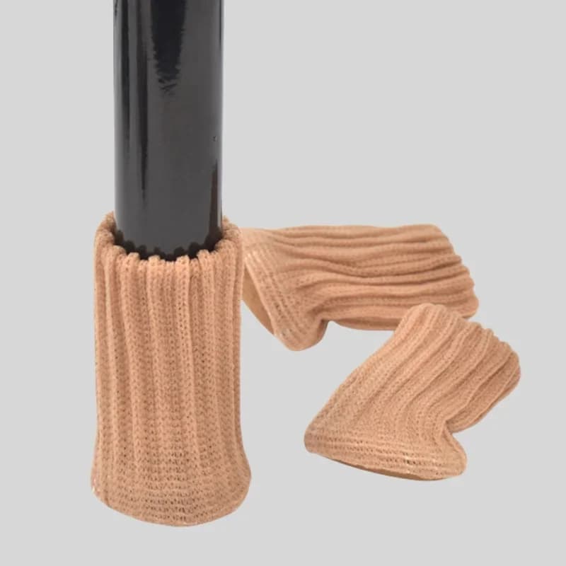 Chaussettes élastiques hautes pour pieds de chaise, protecteurs de sol avec coussinets coordonnants,
