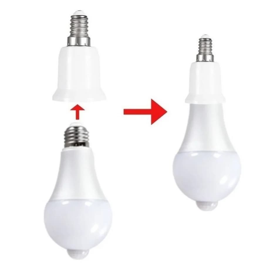 VzzUoo – adaptateur E14 à E27, douille de Conversion, convertisseur en plastique ignifuge, matériau 