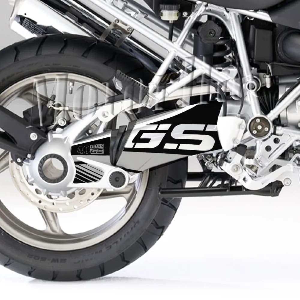Autocollant de bras oscillant de moto 3M Triple noir 40 ans GS, autocollant d'arbre rotatif pour R12