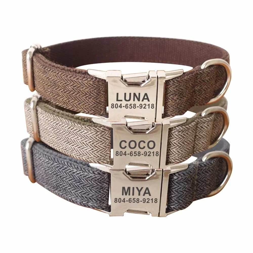 Collier de chien personnalisé colliers pour animaux de compagnie gravure gratuite nom d'identificati
