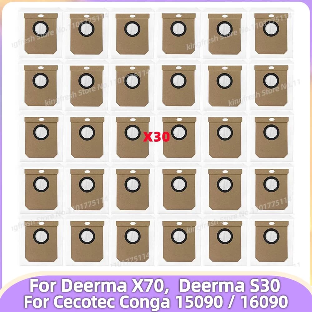 Sac à poussière compatible avec Deerma X70, Deerma S30, Cecotec Conga 15090 / 16090 pièces aspirateu