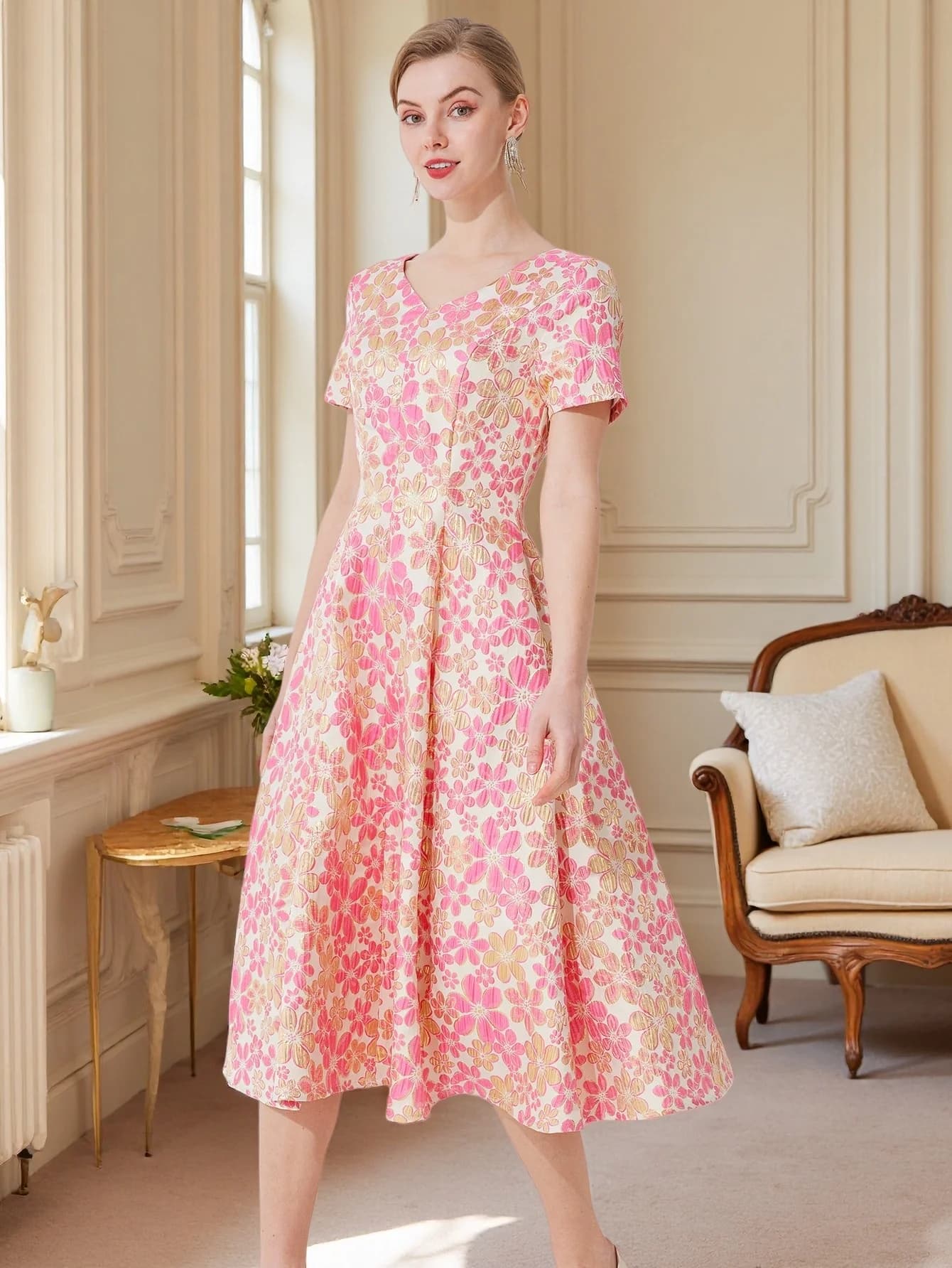 Robe Jacquard élégante et décontractée pour femmes, nouvelle collection printemps été, robe de soiré