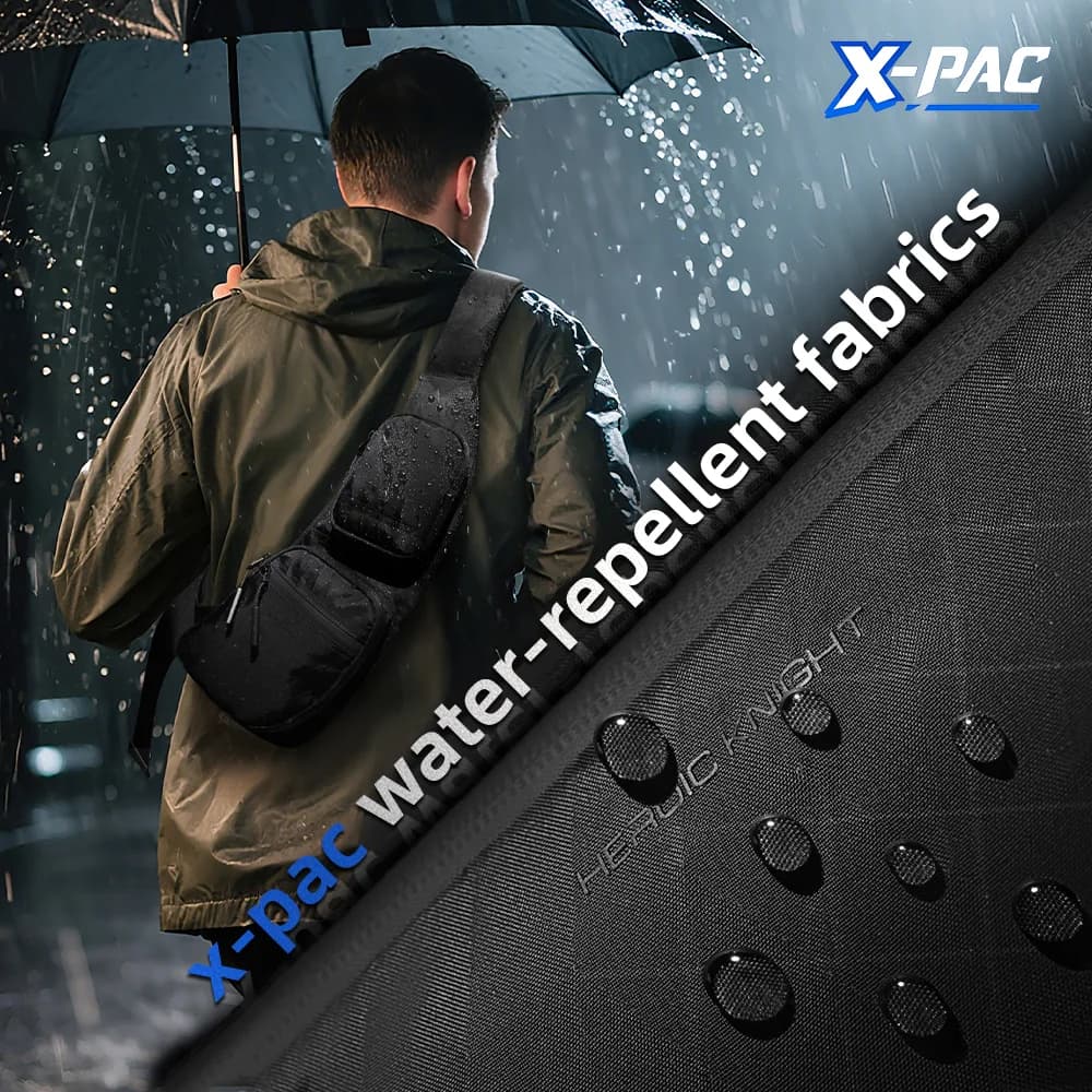 HcanKcan Sac à bandoulière décontracté pour homme léger et imperméable en tissu X-Pac Sac à bandouli