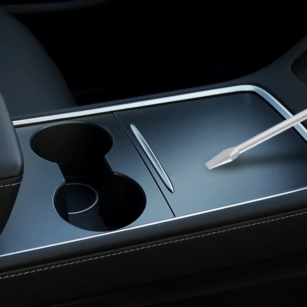 Autocollant pour panneau de Console centrale Tesla modèle 3 Y 2021 – 2023, Film Grain de bois, couve