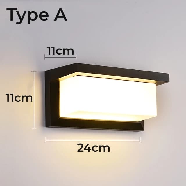 Applique Murale LED en Plastique Imperméable Conforme à la Norme IP65, Design Moderne, Éclairage d'E