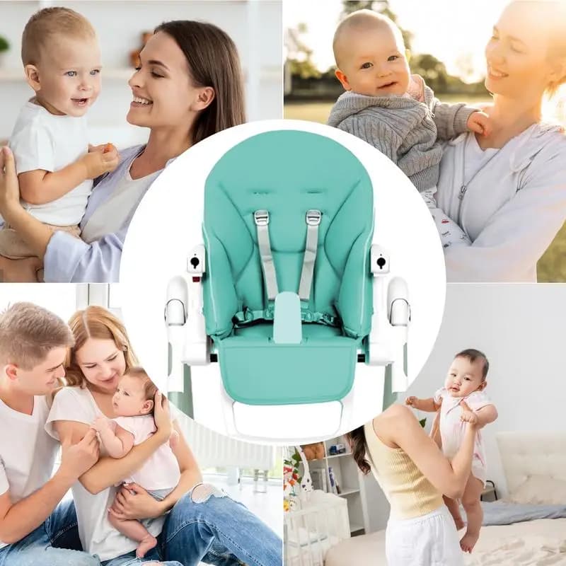 Housse de chaise de salle à manger en cuir PU, housse de siège souple et multifonctionnelle pour béb
