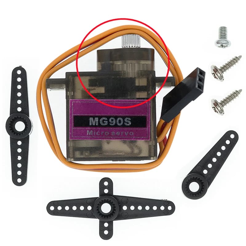Servo numérique en métal MG90S 9g, pour hélicoptère, avion, bateau et voiture radiocommandés, 1 pièc