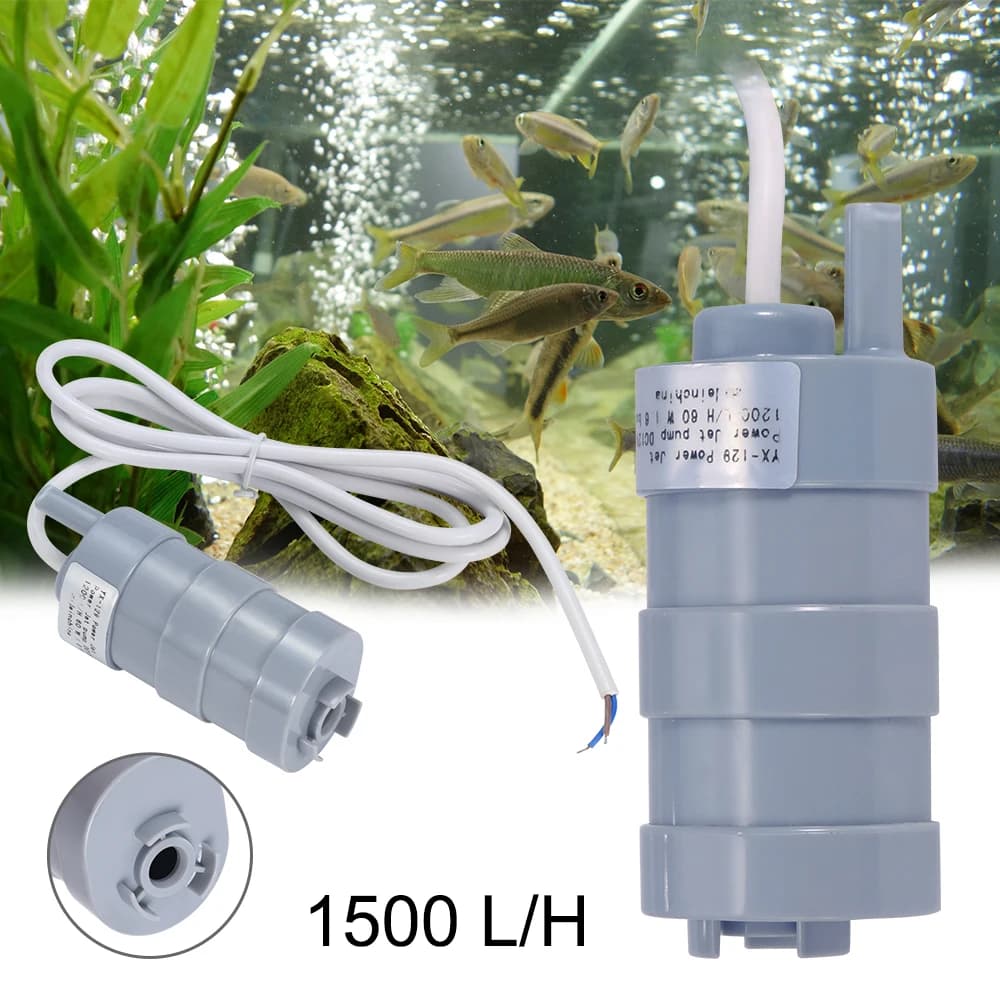Pompe à eau SubSN, 12V, pour poisson, précieux, caravane, camping, jardin, 10-20 L/min