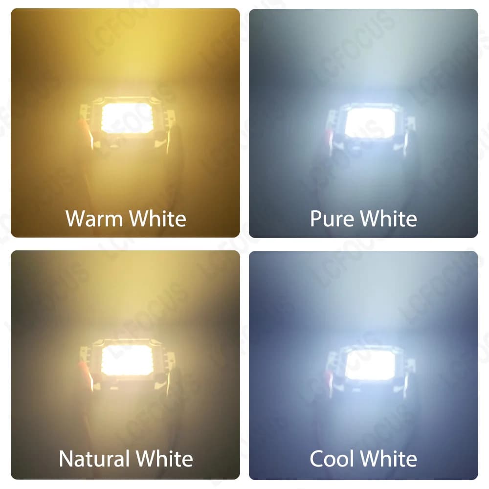 Ampoule LED DC 12 V 10 W 20 W 30 W 50 W lumière blanche chaude 3000 K 6000 K COB puce LED diode élec