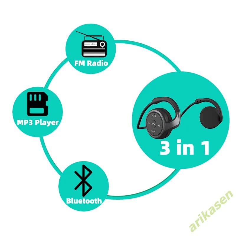 AX698 sport Bluetooth écouteur avec lecteur MP3 sur l'oreille confortable Fone Auriculares sans fil 