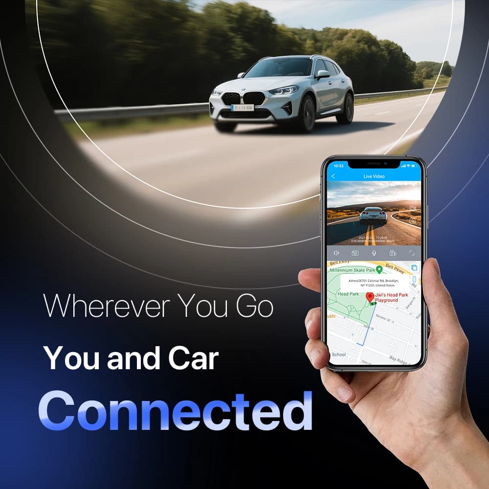 Jimimax JC400P 4G double DashCam caméra de voiture en direct Wifi Hotspot flux vidéo coupure enregis