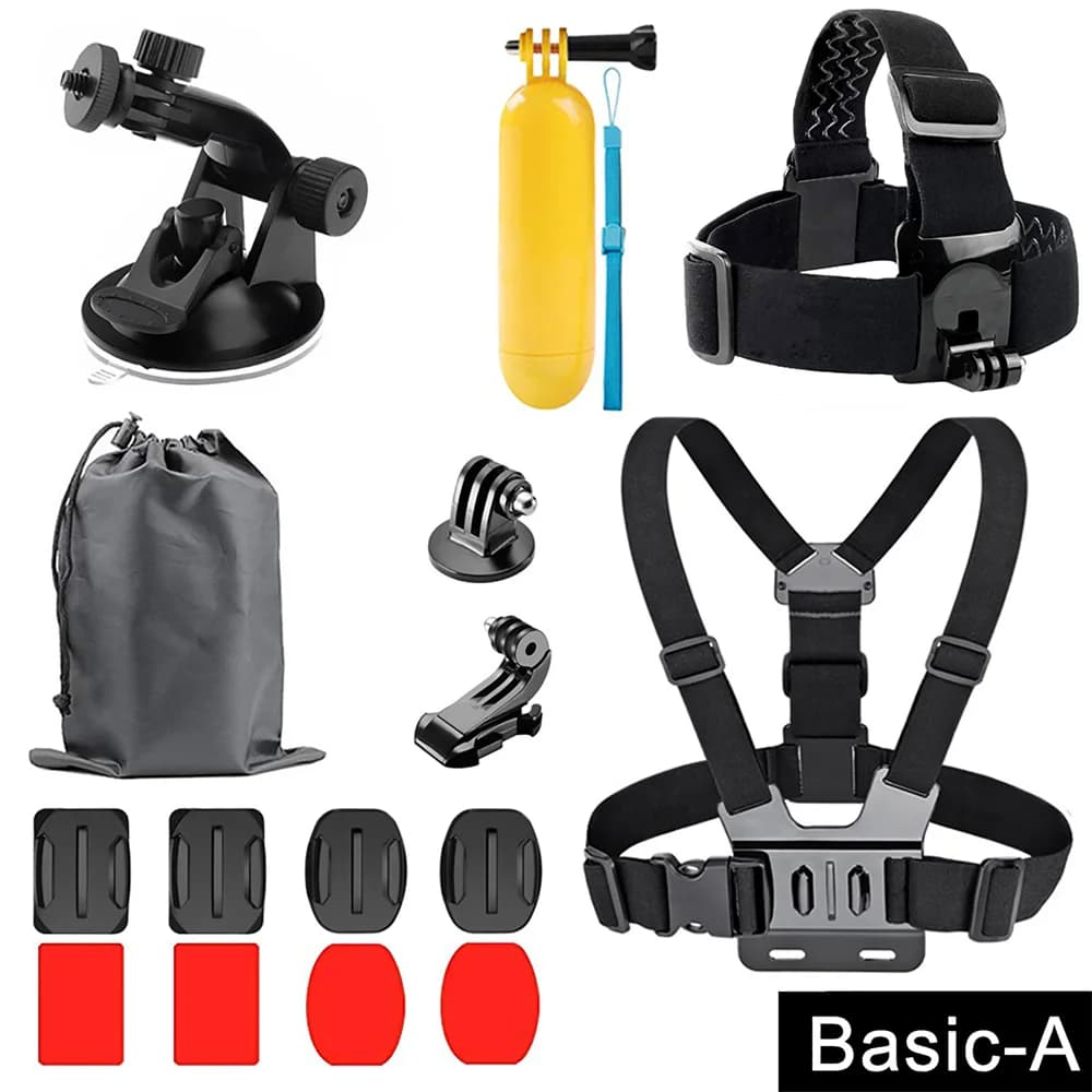 Kit d'accessoires de caméra d'action pour Gopro Hero 12 11 10 9 8 7 6 5 4, séance de montage Max YI 
