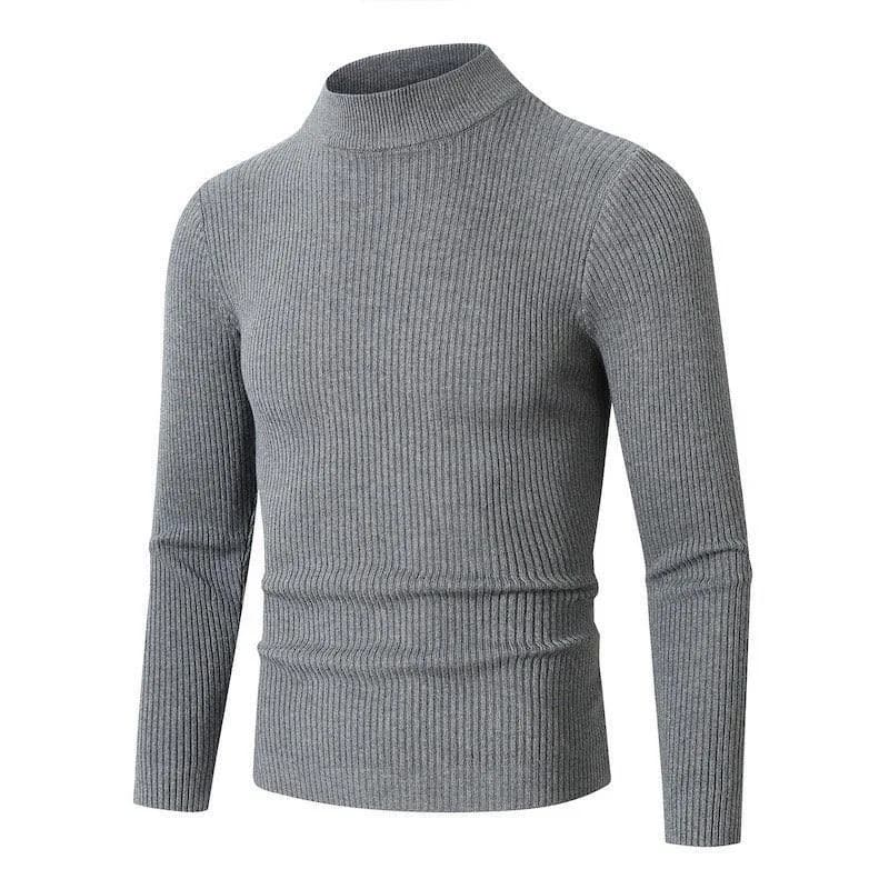 Nouveaux hommes mode faux col roulé chandails à manches longues Waem pull pull hiver coupe ajustée r