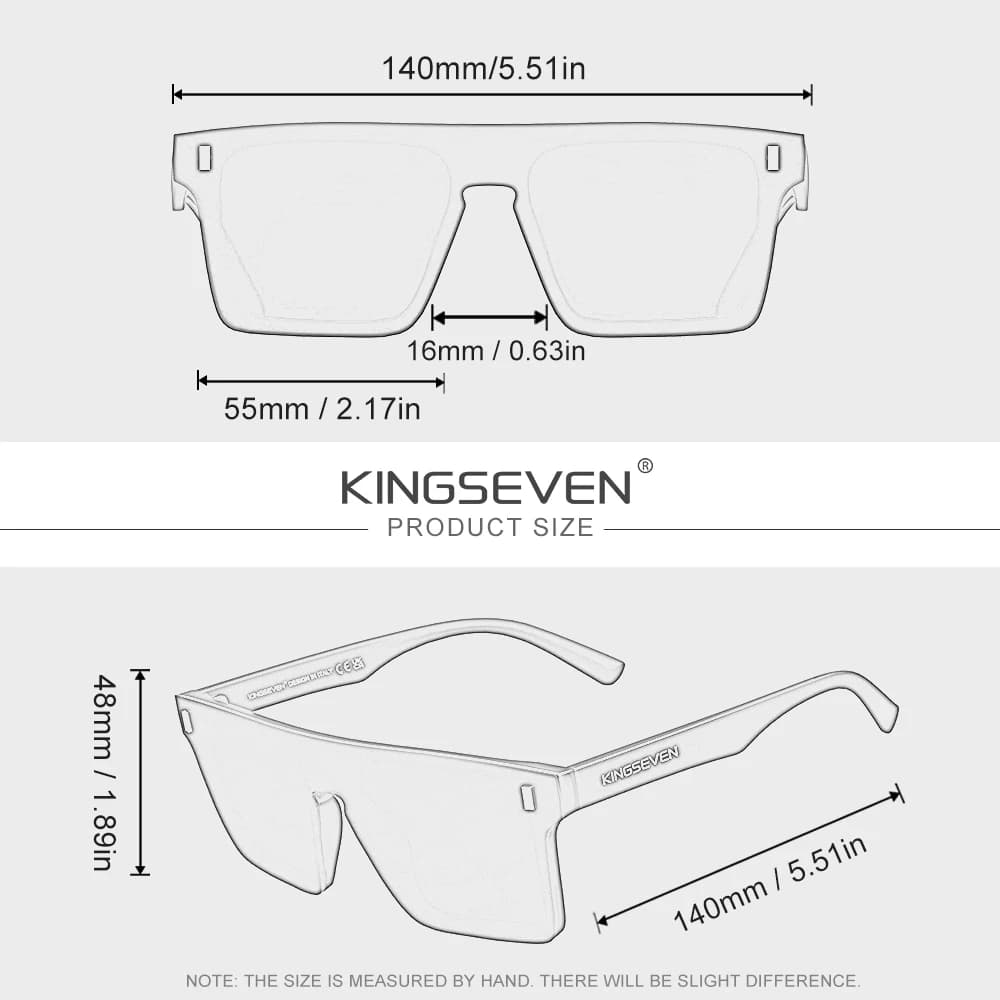 KINGSEVEN Lunettes de soleil pour hommes et femmes, anti-éblouissement, polarisées, UV400, lunettes 