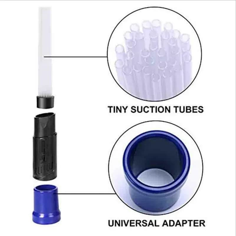 Brosse de nettoyage de paille sous vide multi-tubes, nettoyeur de poussière pour clavier de voiture,