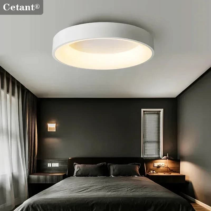 Plafonnier LED 30/40/50 cm, lampe d'éclairage de chambre à coucher, télécommande, luminaire rond, sa