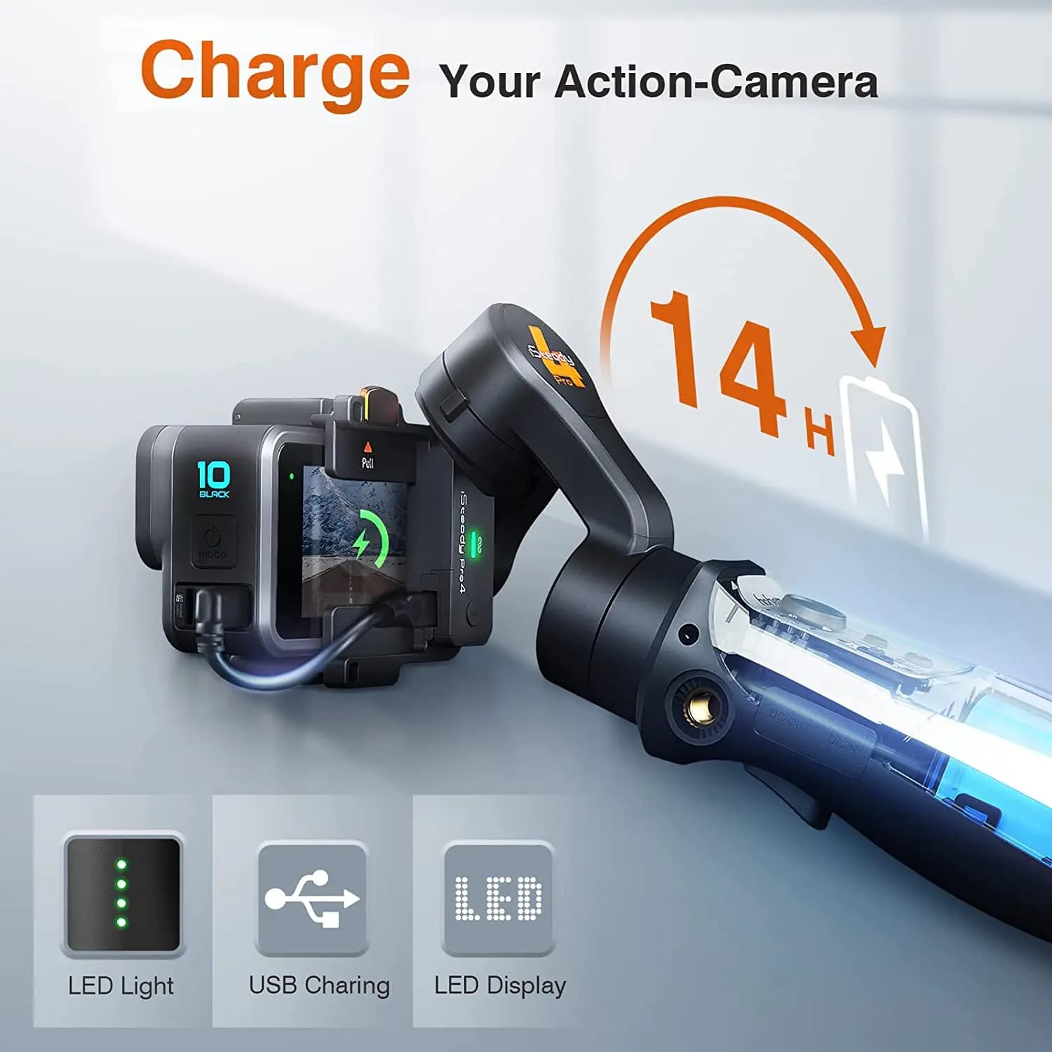 Hohem – iSteady Pro 4 stabilisateur de caméra d'action 3 axes portatif, cardan officiel pour GoPro 1