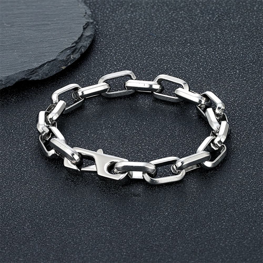 Breloque Simple Cuba O-chaîne Bracelet hommes femmes mode Dubai lien Punk Hip Hop acier inoxydable C