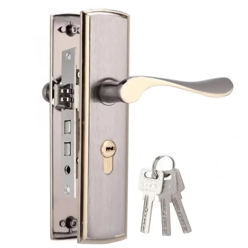 Serrure de poignée de porte dorée silencieuse, serrure de porte intérieure de maison, déverrouillage