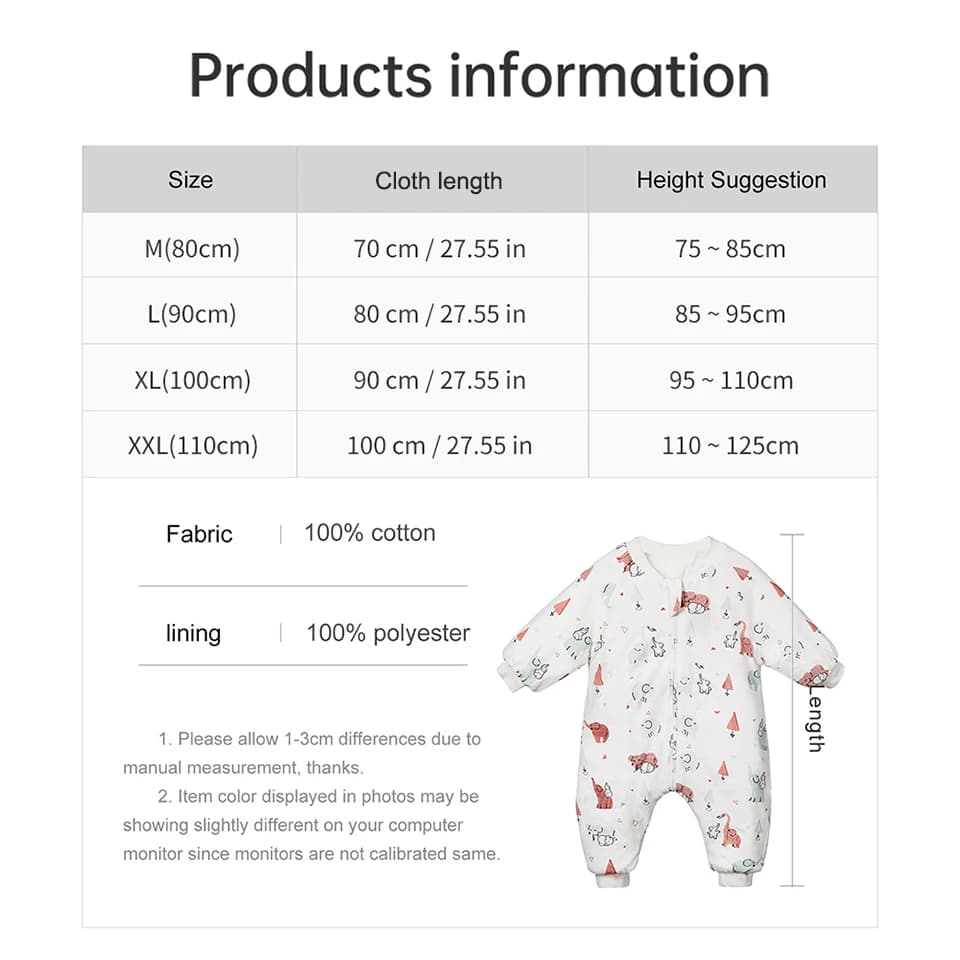 Sac de couchage pour bébé filles mignonnes hiver chaud sac de nuit pour bébé avec pieds 1-4 ans enfa