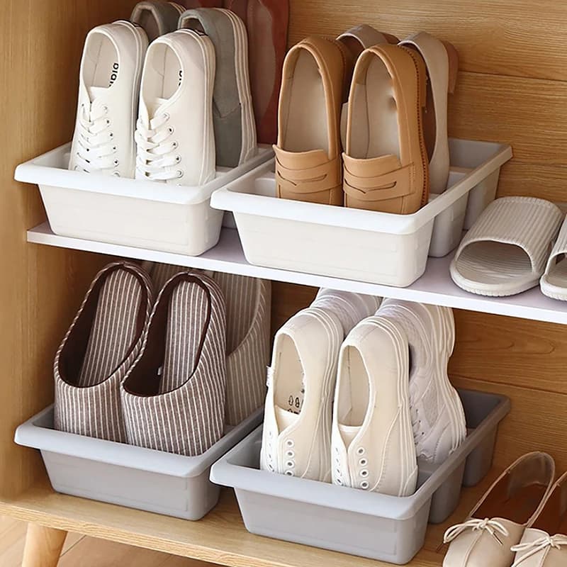 Pantoufles économiques verticales de style nordique moderne simple, espace T1, armoire à chaussures 