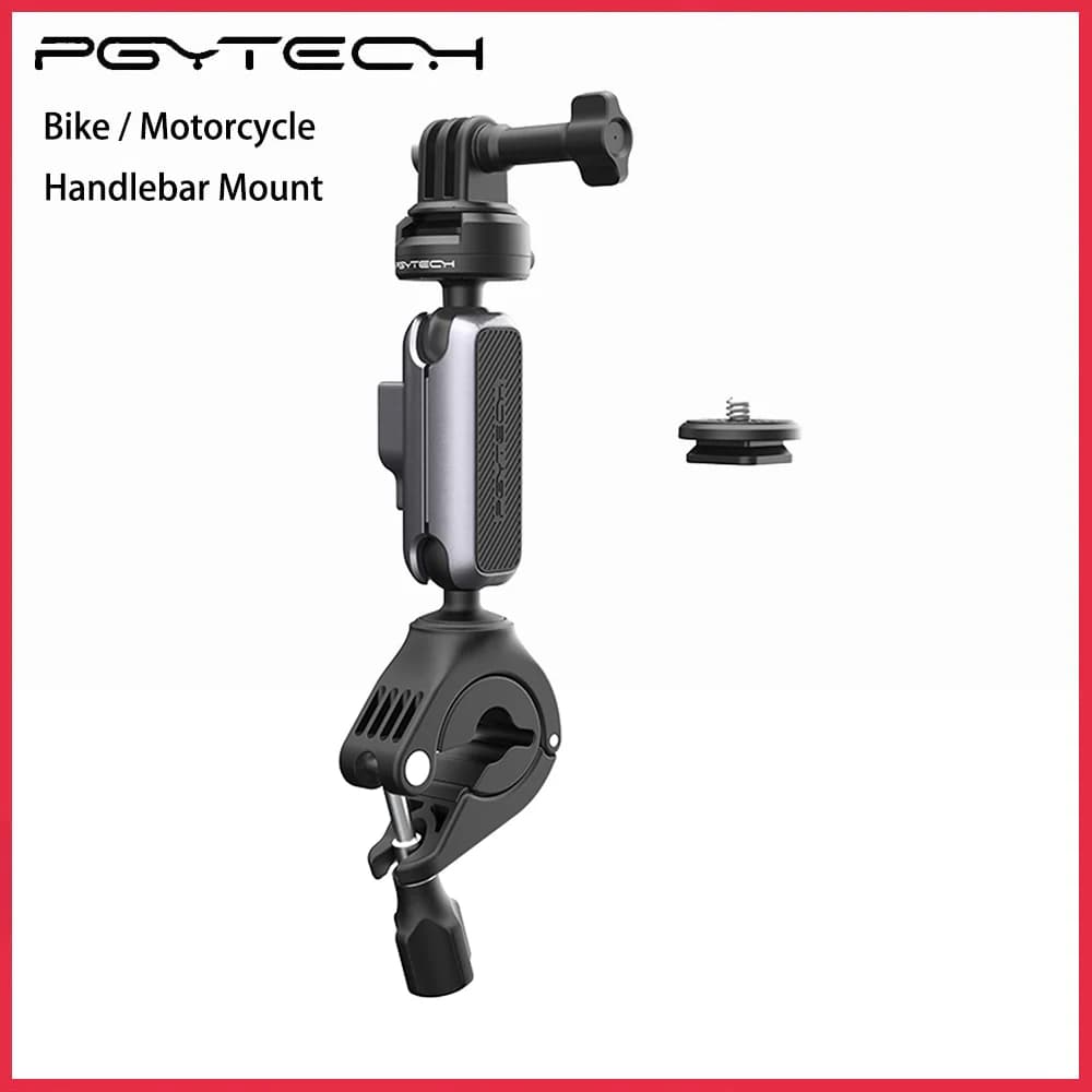 PGYTECH CapLock – support de guidon de moto, pour DJI OSMO Action 4/3/2, POCKET 3, Gopro Hero 12/11/