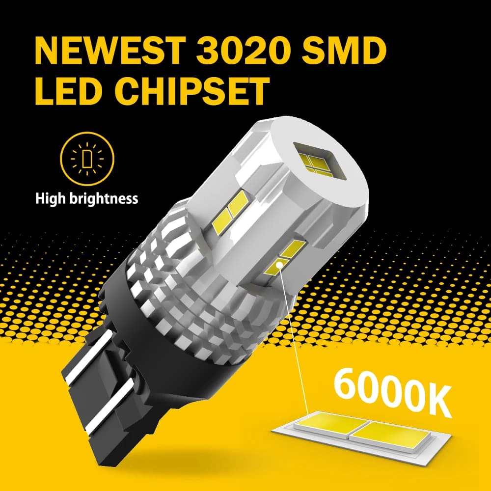 AUXITO 2X LED DRL T20 7440 W21W WY215W lumière LED CANBUS 7443 W21/5W ampoule LED sans erreur diurne