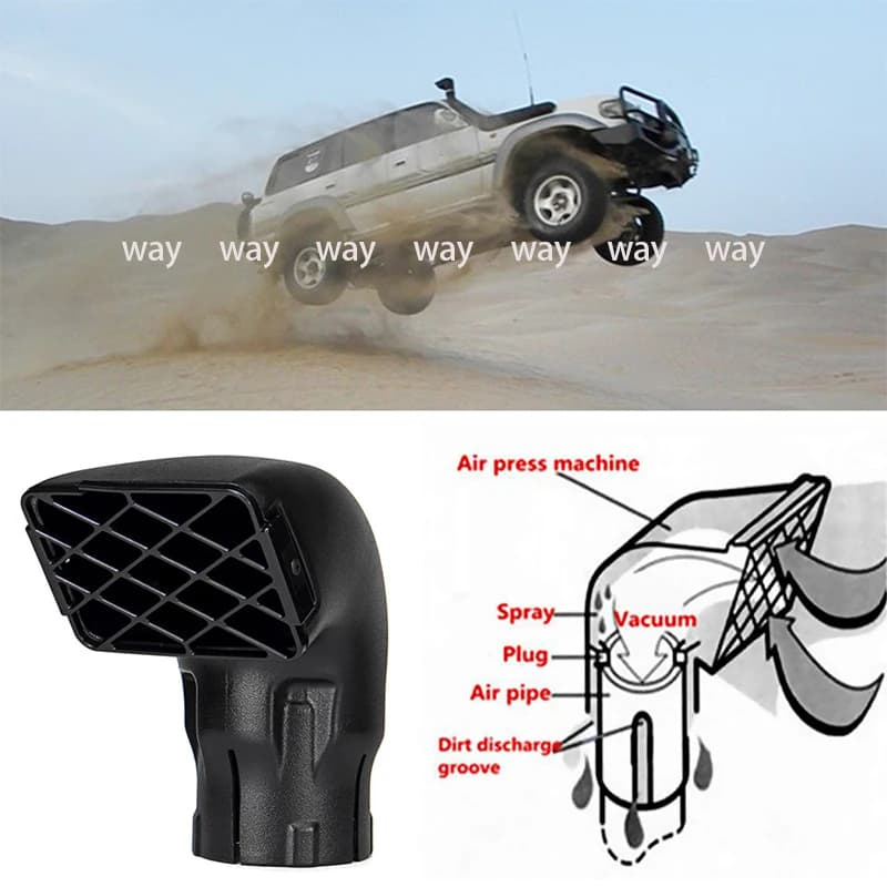 1Pc universel 3 pouces/3.5 pouces étanche prise d'air tuba hors route remplacement Mudding tête de t