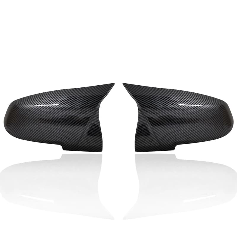 Couvercle de rétroviseur noir carbone, 2 pièces, pour BMW série 1 2 3 4 X M 220i 328i 420i F20 F21 F