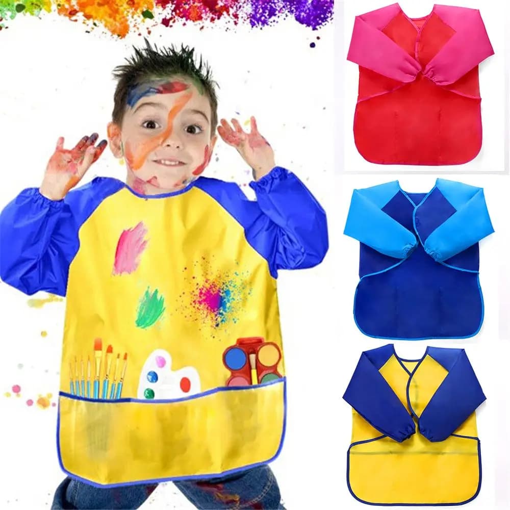 Tablier de peinture imperméable pour enfants, bavoir de cuisine, art de la pâtisserie, artisanat, en