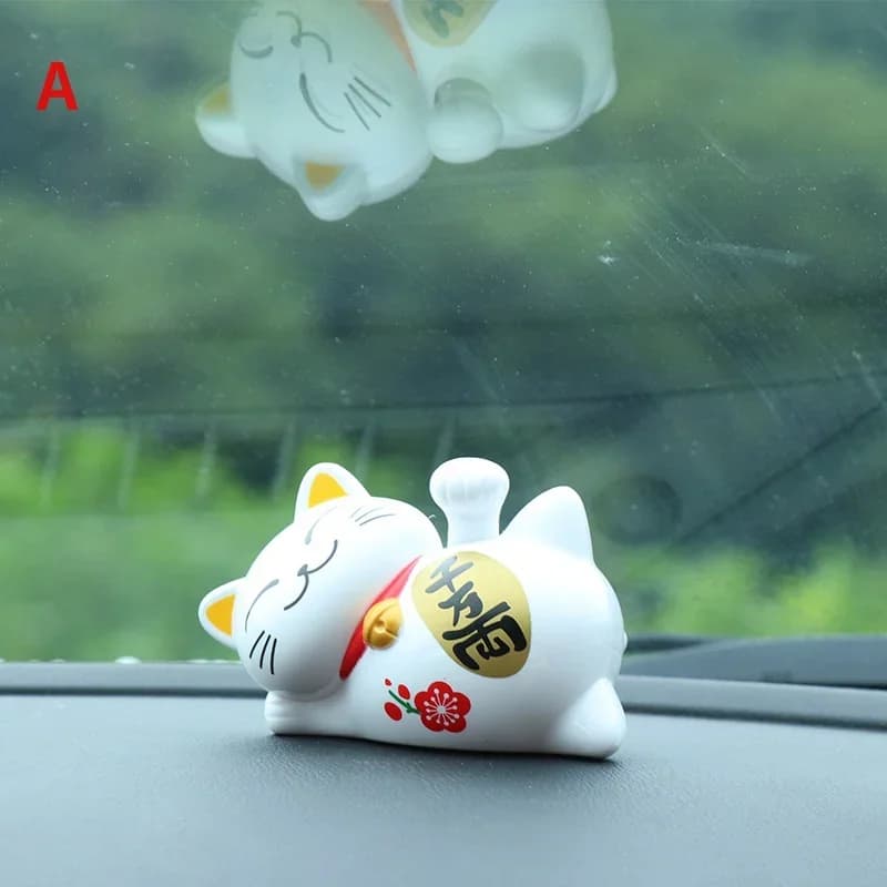Décoration solaire pour voiture, chat paresseux, dessin animé, design d'intérieur