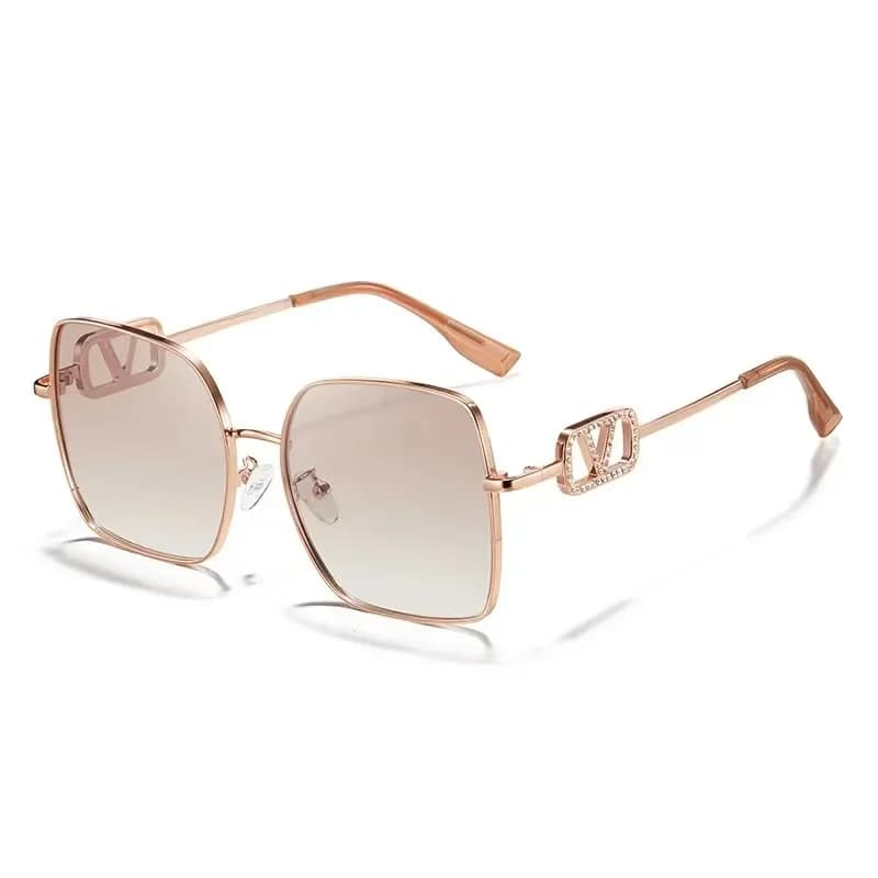 2025 nouvelle mode métal carré lunettes De soleil polarisées femmes luxe diamant UV400 lunettes De s