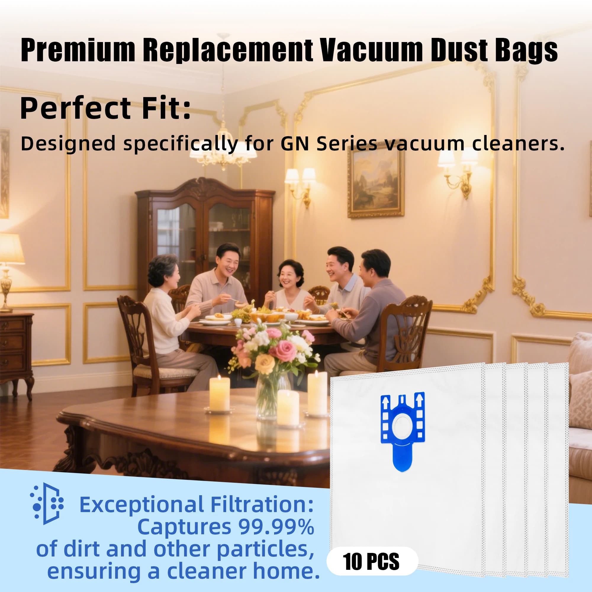 6 + 4 haute qualité pour Miele FJM sac à poussière pour MIELE FJM GN Type aspirateur Hoover sacs à p